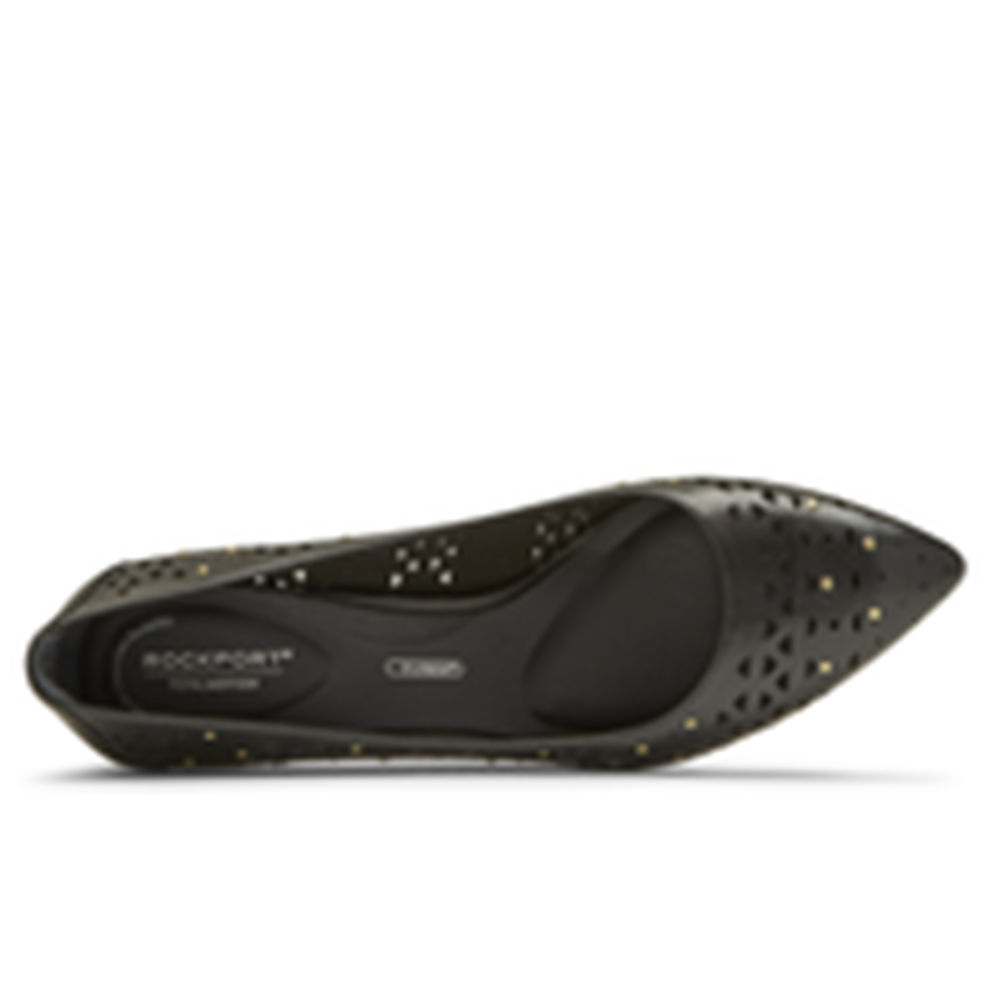 Rockport Hæler Sko Dame Svart - Total Motion 75Mm Perforated Studded - CULJ15306